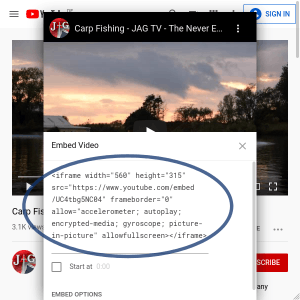 iframe code 2 on YouTube