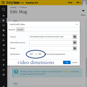 Embedding a video in a product page 4