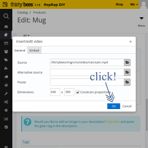 Embedding a video in a product page 5